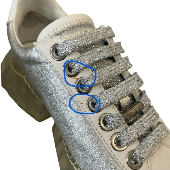 JIMMY CHOO Diamond Chunky Sole Metallic Sneakers Trainers \\ 36.5 - Picture 8 of 12